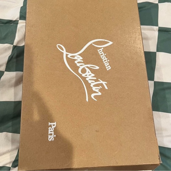 Christian Louboutin Navy Canvas Red Bottom Sneakers - Picture 8 of 8